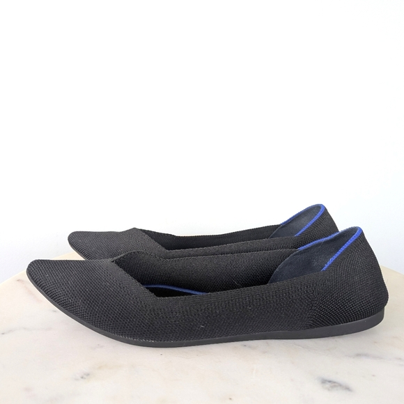 Rothy's Classic Black Pointed Toe Flats - Picture 9 of 11